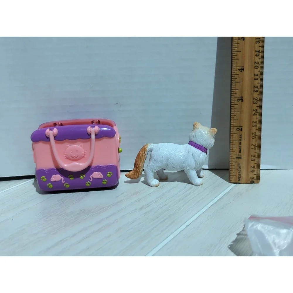 Barbie I Heart Pets Kitty Chic Cat Siamese white brown + pink purple carrier